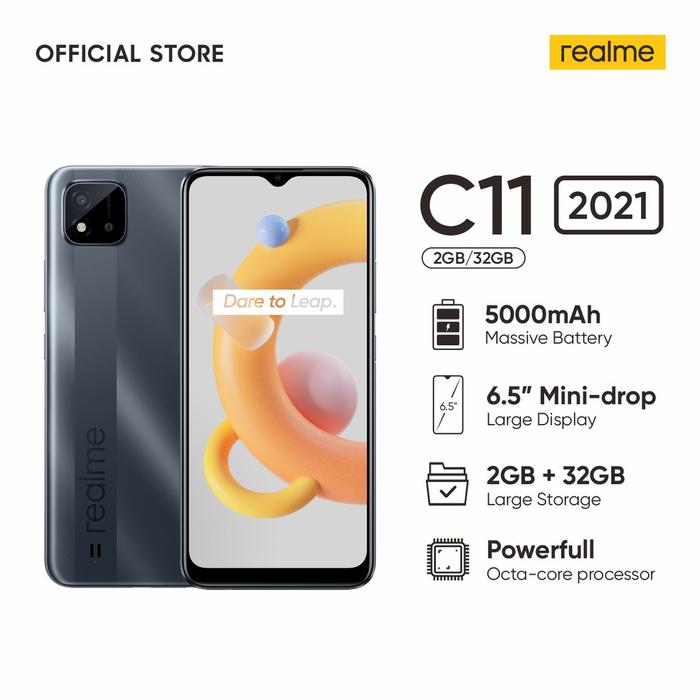 Gambar realme C11 (2021) 2/32GB [5000mAh Massive Battery, 6.5"Mini-drop Full - Hitam dari HQQ CELL undefined Tokopedia