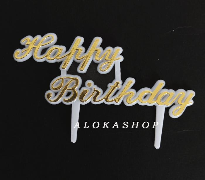 Gambar Tusukan Happy Birthday motif kecil / Topper Happy birthday - JJ dari Aloka Baking Shop undefined 4 Tokopedia