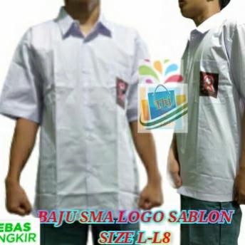 Gambar BAJU SMA/seragam sekolah SMA Logo OSIS Size :M L XL s/d L8 - Putih, L dari THJ SERAGAM SEKOLAH undefined Tokopedia