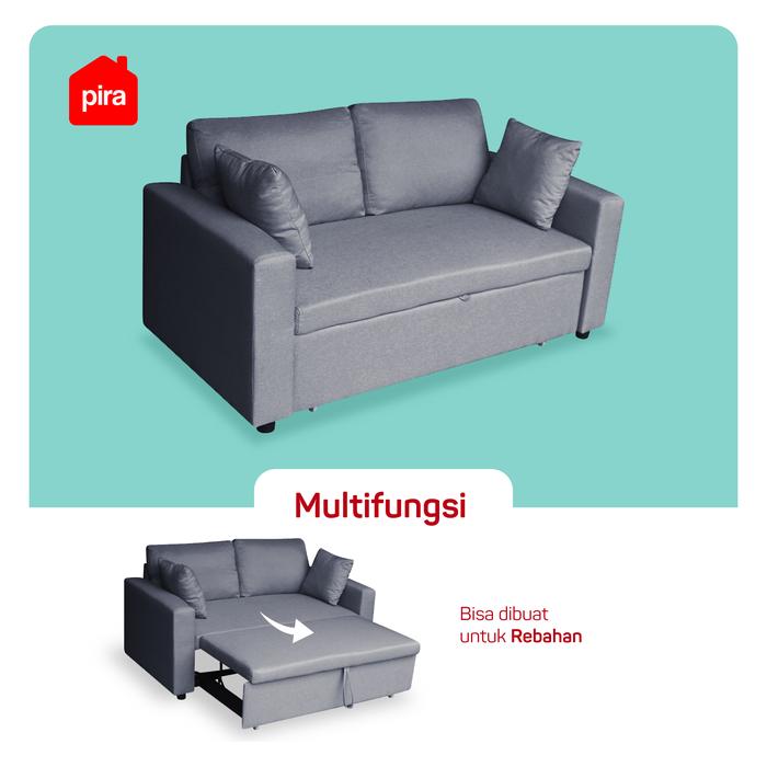 Gambar Pira - Pullman 2 S Sofa bed - Light Grey dari PIRA undefined Tokopedia