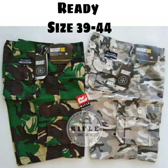 Gambar Celana Cargo Pendek Pria Kargo Motif Doreng Tentara Army Bahan Katun - Putih, 28 dari Dziker Store undefined Tokopedia