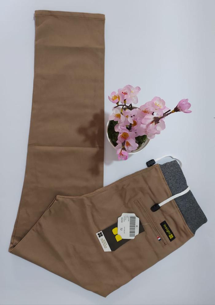 Gambar Celana Pria Panjang Chino Rip Melar/ Elastis Kain Katun Twill Combed - Moka, 27/28 dari HLM Collection undefined Tokopedia