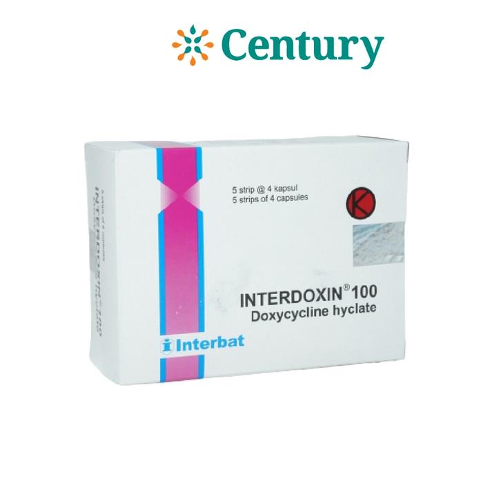 Gambar INTERDOXON 100 MG 1 STRIP 4 KAPSUL/DOXYCYCLINE/ANTIBIOTIK dari Apotik Century undefined Tokopedia
