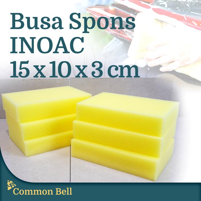 Gambar BUSA SPONS INOAC CUCI PIRING KUNING, AWET, CUCI MOTOR, STEAM DAN POLES dari MS Foam undefined Tokopedia