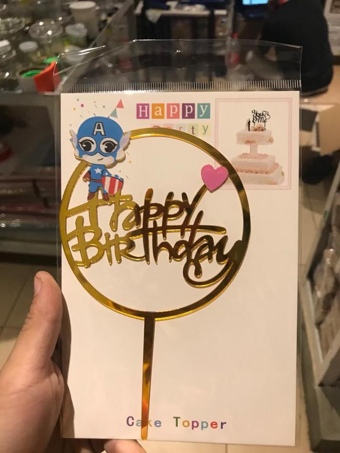 Gambar TOPPER CAKE KARAKTER HBD / TOPPER hiasan kue - K6 dari wjpack25 undefined Tokopedia