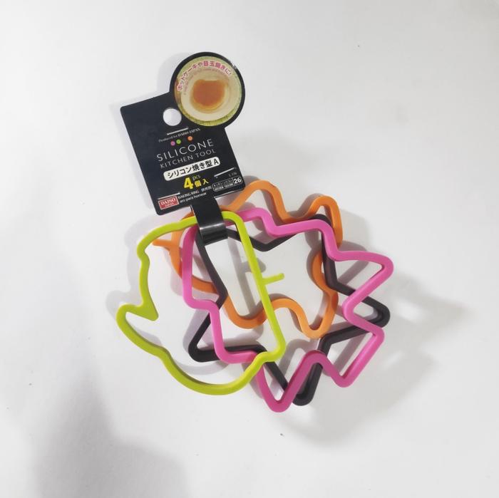 Gambar daiso bento cetakan telur goreng cetakan pancake silicone kartun - 1 set isi 4 dari yayagi undefined Tokopedia