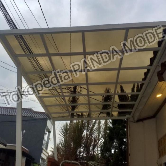 Gambar ASLI SOLARFLAT 1,2mm 1.2mm atap upvc pvc kanopi murah 1,2 1.2 mm - Bronze/Coklat, POLOS/PLAIN dari Panda Mode undefined Tokopedia