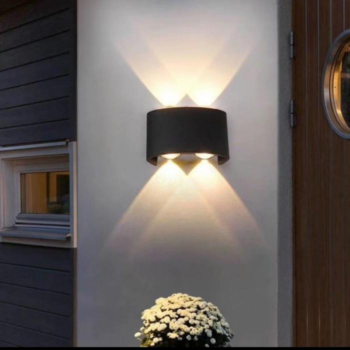 Gambar Lampu Pilar Dinding Minimalis Model UFO - 4x1 Watt UFO dari sumber-electric undefined Tokopedia