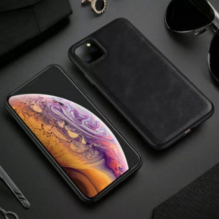 Leather Case Iphone 11 Pro Max/11 Pro/11 Xlevel Softcase Leather Slim  Hitam, Ip 11 Pro Max