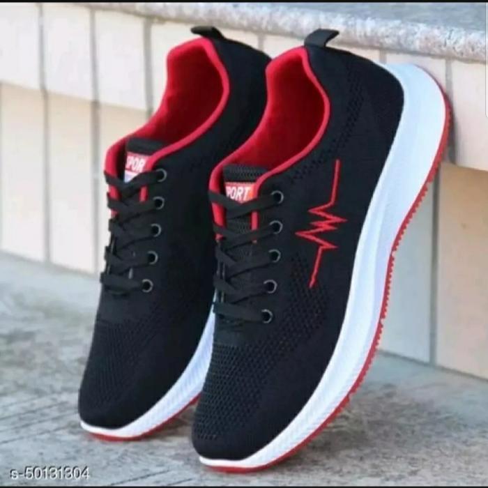 Gambar sepatu sneakers pria murah home made berkualitas sneaker hitam - Merah, 39 dari MN SHOE undefined Tokopedia