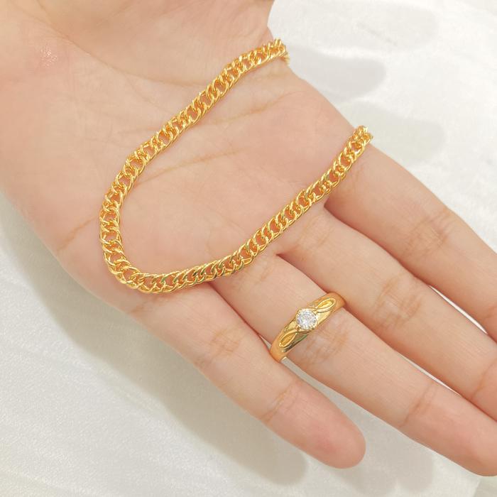 Gambar Set Perhiasan Gelang Cincin Mata Satu Lapis Emas Aksesoris Perhiasan Set Dewasa - 6 dari Noin Accessories Offcial Store undefined Tokopedia