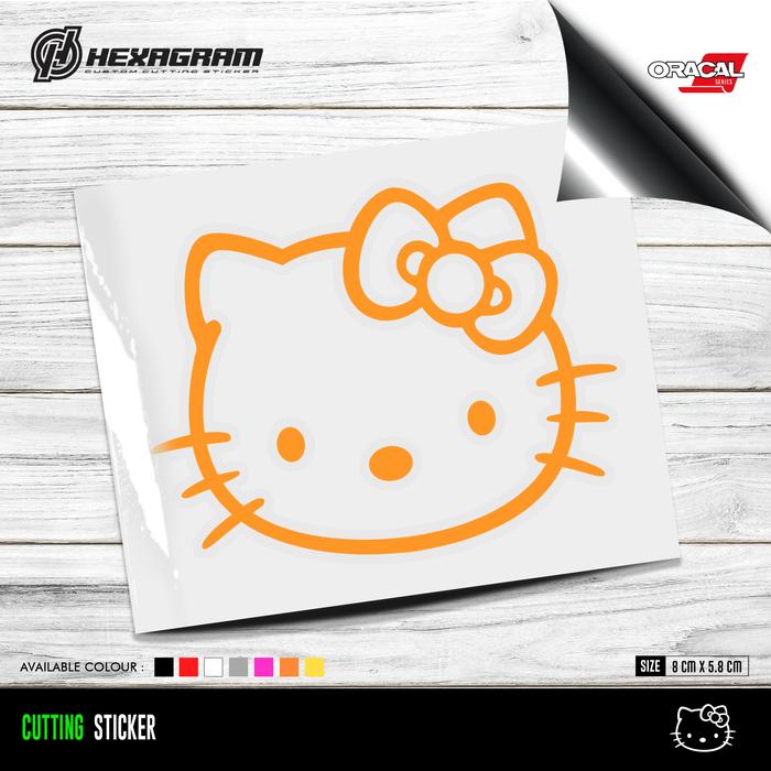 Gambar Cutting Sticker Hello Kitty - Orange dari Hexagram Stiker undefined Tokopedia