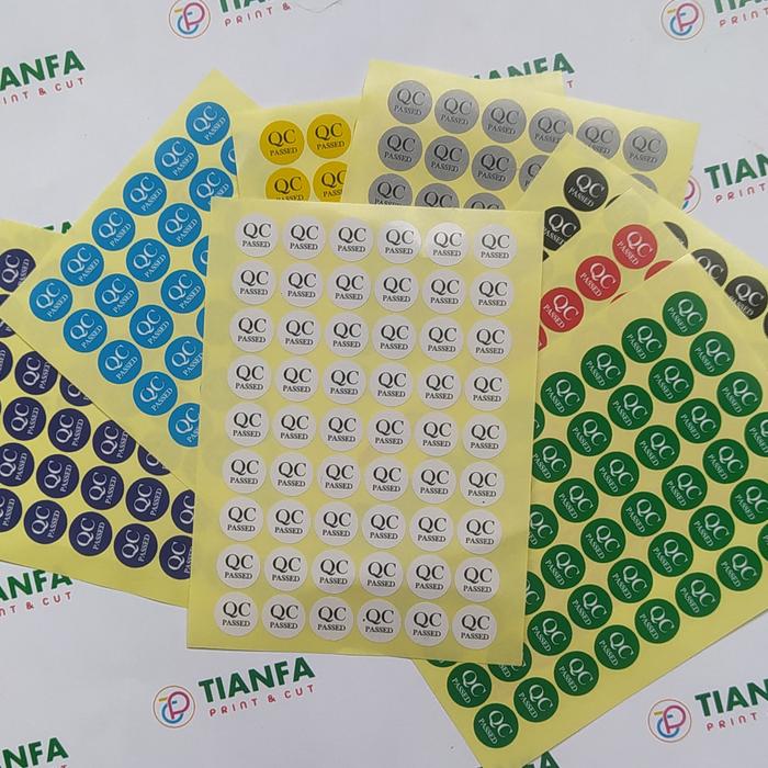 Gambar STIKER QC PASSED UKURAN 1,5 CM - Putih dari tianfa.printcut undefined Tokopedia