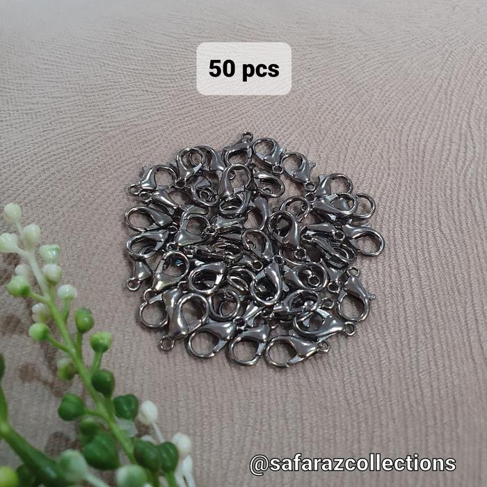 Gambar Kait Udang / Kokot Udang Isi 50pc Bahan Aksesoris Pengait Lobster - Black 14mm dari Safarazcollections undefined Tokopedia