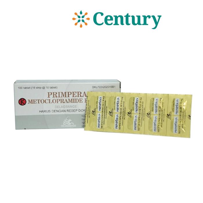 Gambar PRIMPERAN TABLET 10 MG 1 STRIP ISI 10 TABLET / METOCLORPRAMIDE / MUAL dari Apotik Century undefined Tokopedia
