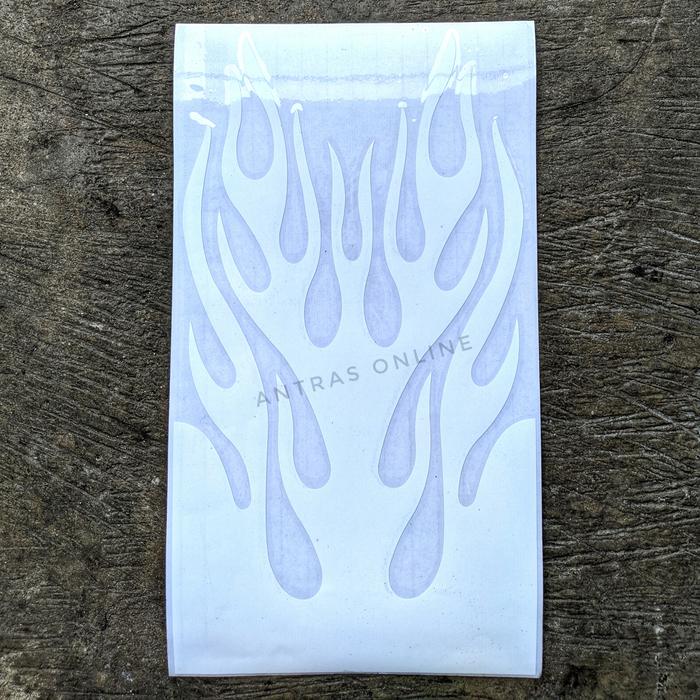 Gambar stiker cutting motif api sticker motor mobil - Putih dari Antras Online undefined Tokopedia