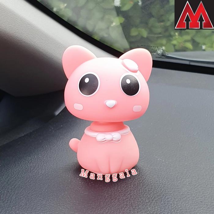 Jual Boneka Pajangan Bobble Head Goyang Dashboard Mobil Kucing Hitam