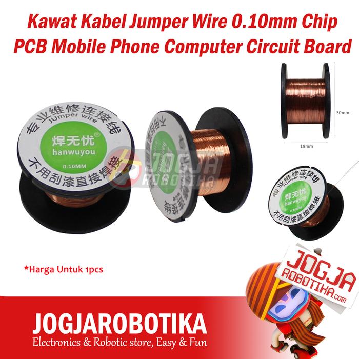 Gambar Kawat Kabel Jumper Wire 0.10mm Chip PCB Mobile Phone Computer Circuit dari Jogjarobotika undefined Tokopedia
