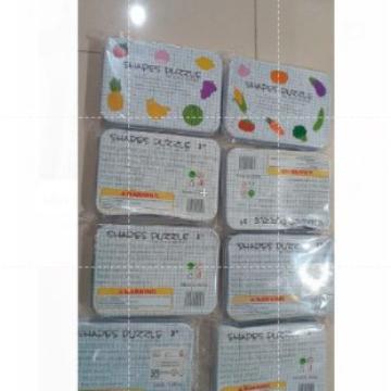 Gambar Puzzle Kayu / My First Puzzle Kaleng Putih - Shapes Puzzle - DEFFECT dari TweedyToys undefined Tokopedia