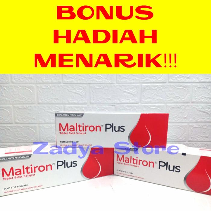 Gambar MALTIRON PLUS isi 100 kaplet (seperti caviplex becomzet) dari Zadya store undefined Tokopedia