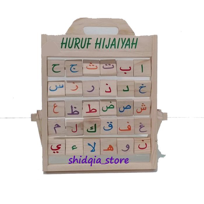 Gambar Mainan Kayu Anak Wooden block Aneka Sempoa HURUF ABJAD ANGKA HIJAIYAH - hijaiyah pinus dari shidqia-store undefined Tokopedia