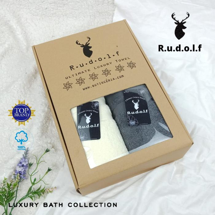 Gambar Handuk Couple Hotel Rudolf Foresta 2 Pcs Mocca - Hijau + BOX 70x140cm - Cream abu dari Ceria Luxury undefined Tokopedia