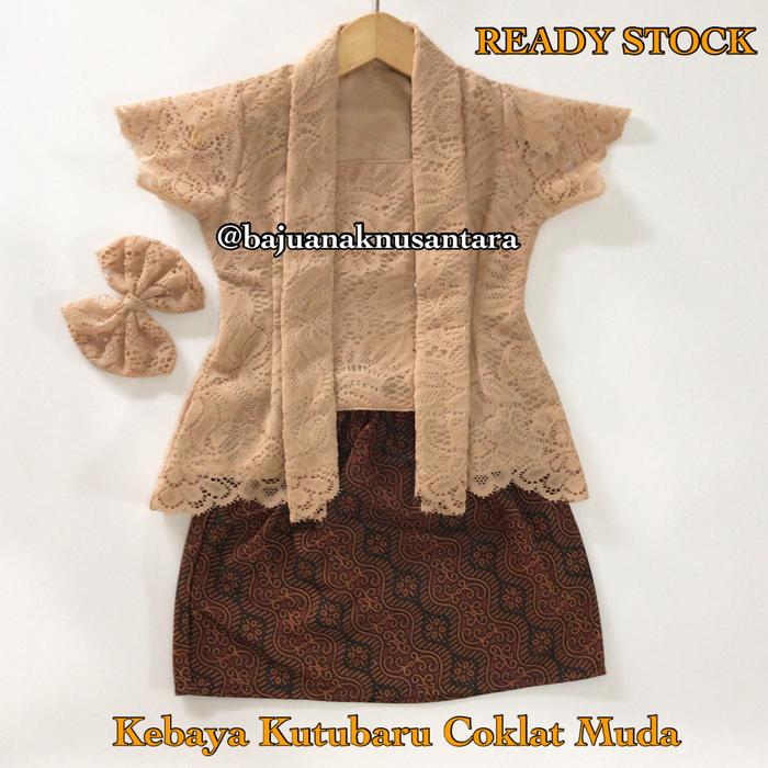 Gambar READY STOCK KEBAYA KUTUBARU BRUKAT ANAK DAN BAYI WARNA COKLAT MUDA - 6-9 Bulan, Cokelat Muda dari bajuanaknusantara undefined Tokopedia