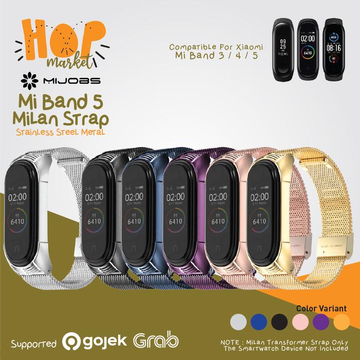 Jual MIJOBS MiBand 5 MILAN TRANSFORMER Stainless Strap Xiaomi Mi Band 5 4 3  - ROSEGOLD - Jakarta Barat - HOP Market | Tokopedia