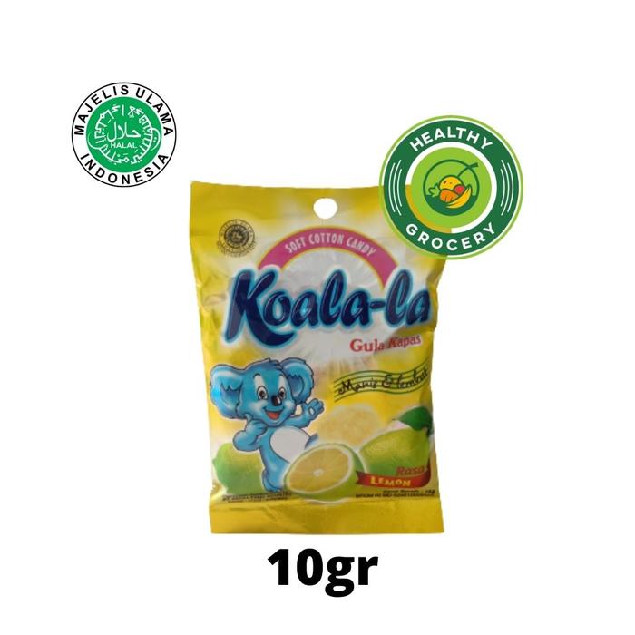 Gambar Koala-La / Koalala Soft Cotton Candy 10gr / Permen Gula Kapas - LEMON dari Healthy Grocery undefined Tokopedia