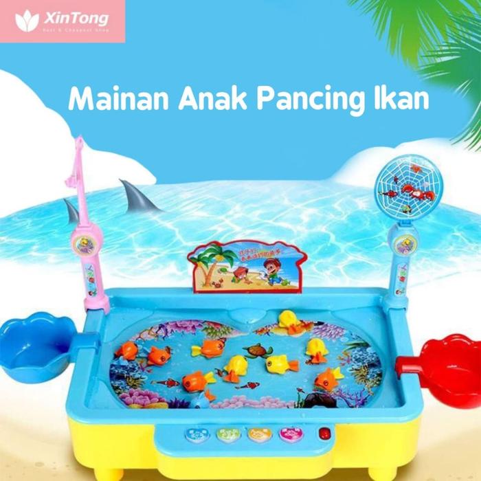 Gambar Mainan Anak Pancing Ikan Bisa diisi Air Ada Musik dari Toko Mainan Edukasi Cerdas undefined Tokopedia