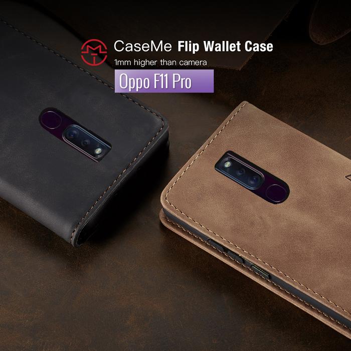 Gambar FLIP CASE OPPO F11 F11 PRO F9 F7 F5 CASEME ORIGINAL PREMIUM LEATHER - F11 PRO, Hitam dari TOSKHA STORE undefined Tokopedia