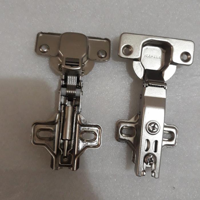 Gambar Engsel sendok Hafele SOFT CLOSE SO - NIKEL, Full Bengkok dari sukses furnipart undefined Tokopedia