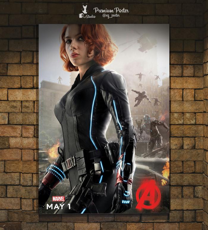Gambar Poster Film - Black widow - Avengers : Age Of Ultron - Marvel Studios - A3 Plus dari EG STUDIO Tokopedia undefined Tokopedia