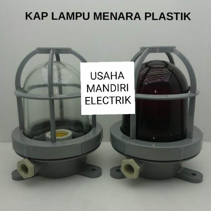 Gambar LAMPU TOWER RANGKA PLASTIK / TOWER LIGHT -merah - Putih dari usaha mandiri electrik undefined Tokopedia