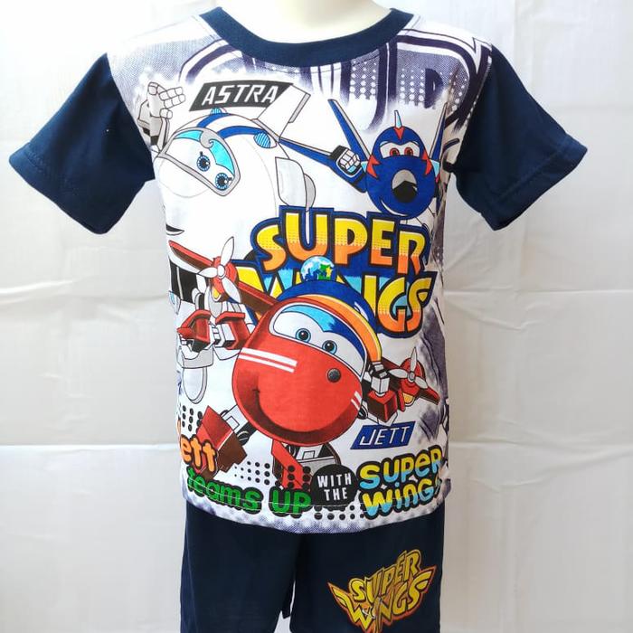 Gambar setelan baju anak anak dengan gambar super wing untuk usia 2-8thn - biru dongker, 20 dari star acc 7 undefined Tokopedia