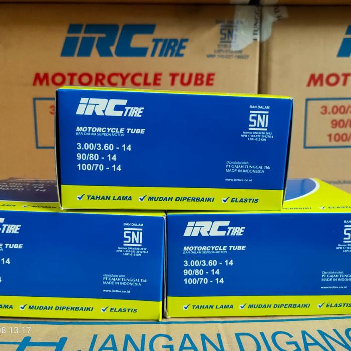 Gambar GROSIR BAN DALAM IRC 300/360-14;90/80-14;100/70-14 BAN DALAM MOTOR IRC dari TWO MOTOR SPORT undefined Tokopedia