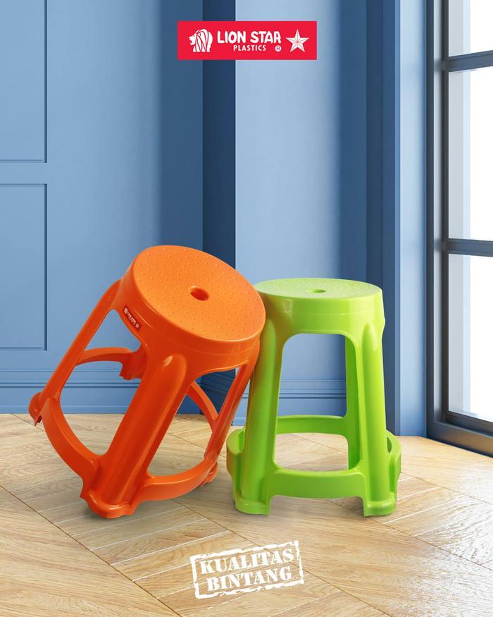 Gambar Lion Star G-21 Palma Round Stool Bangku Bulat Kursi Plastik Bakso Baso dari QuinGo undefined Tokopedia