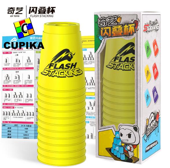 Gambar QIYI Stacking Cup stack CUP Speed Stackcup Susun Gelas - BOX PLASTIC CUPIKA - Kuning dari CUPIKA undefined Tokopedia