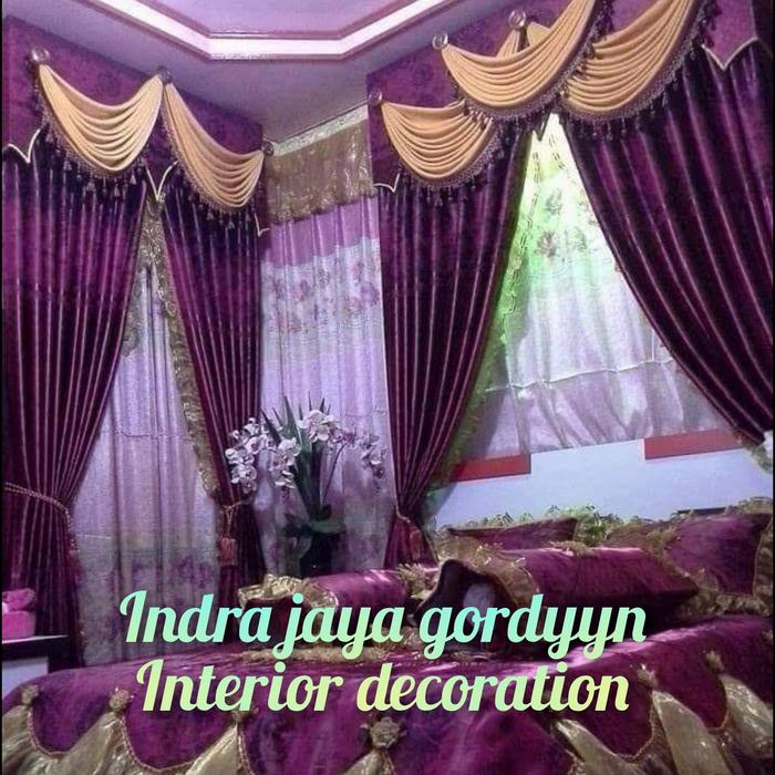 Gambar gorden black out mewah model klasik dari indra jaya gordyyn undefined Tokopedia