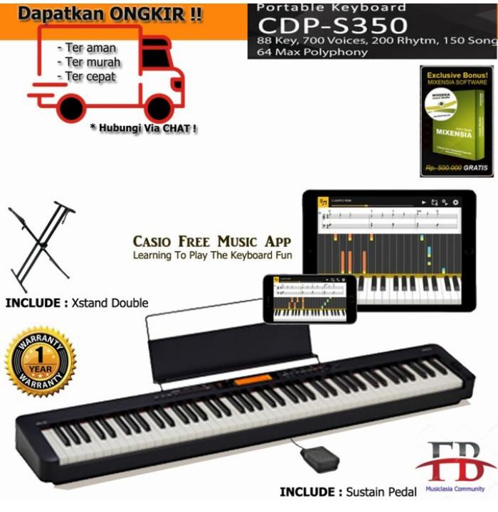 Gambar Casio CDP S350 Digital Piano / CDPS350 / CDP-S350 / CDPS 350 - Xstand dari favebox undefined Tokopedia