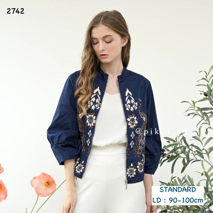 Gambar 635 Batik Jumbo Wanita Modern / Batik Modern Besar / Batik Big Size - NAVY, STANDARD dari Pikoiid undefined Tokopedia