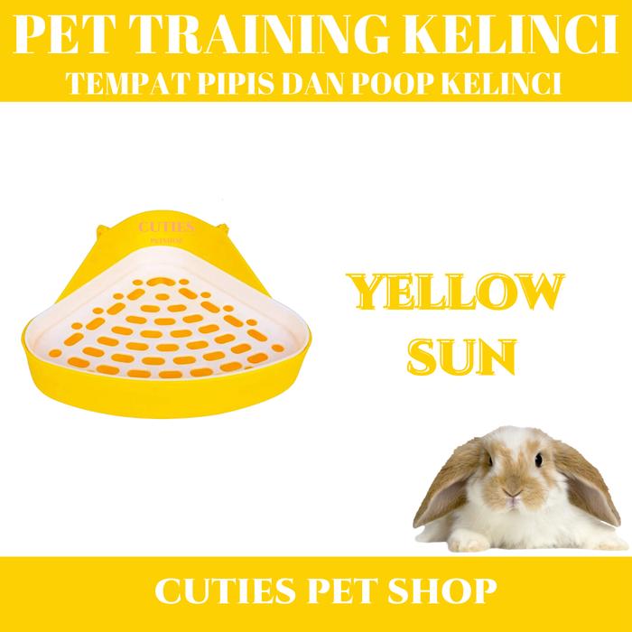 Gambar TEMPAT PIPIS PET TOILET KELINCI GUINEA PIG / HEWAN KECIL / PET TRAY RA - YELLOW SUN dari Cutiespetshop undefined Tokopedia