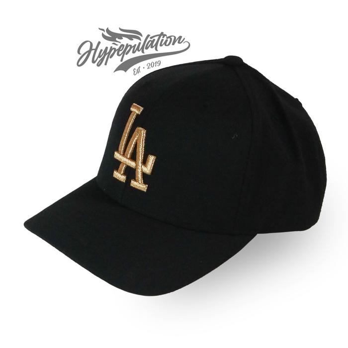 MLB Gold LA Black Baseball Cap ORIGINAL 