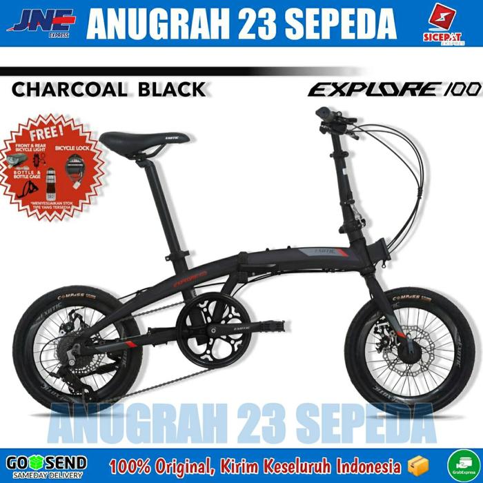 Gambar Sepeda Lipat 16,20 Inch Exotic Explore 100 Alloy 8 Speed - Golden Yellow, 16 Inch dari Anugrah 23 sepeda undefined 5 Tokopedia