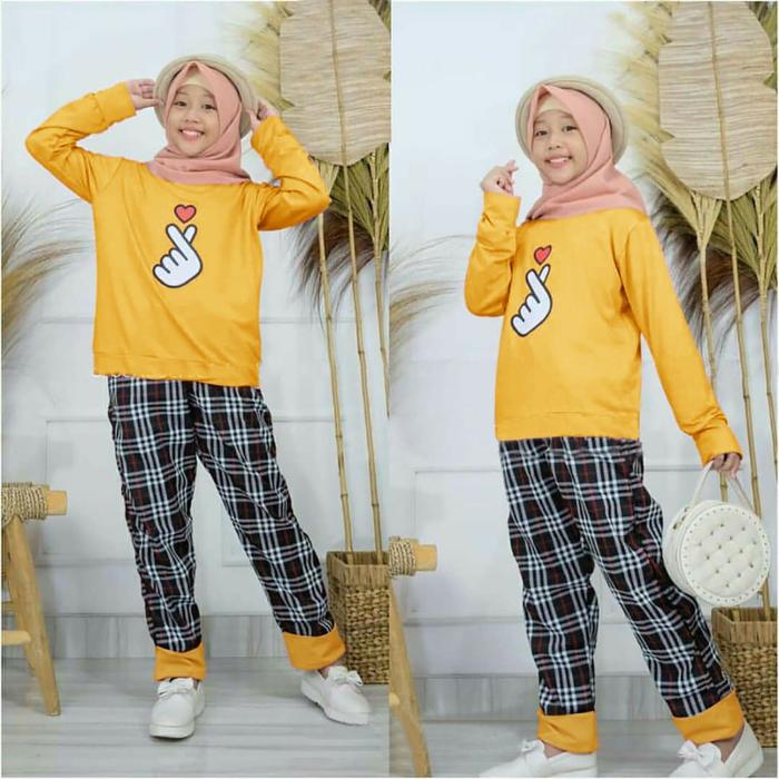 Gambar Baju Setelan Anak Perempuan Usia Umur 9 10 11 12 13 Tahun Terlaris - Kuning dari Fashion Store'22 undefined Tokopedia