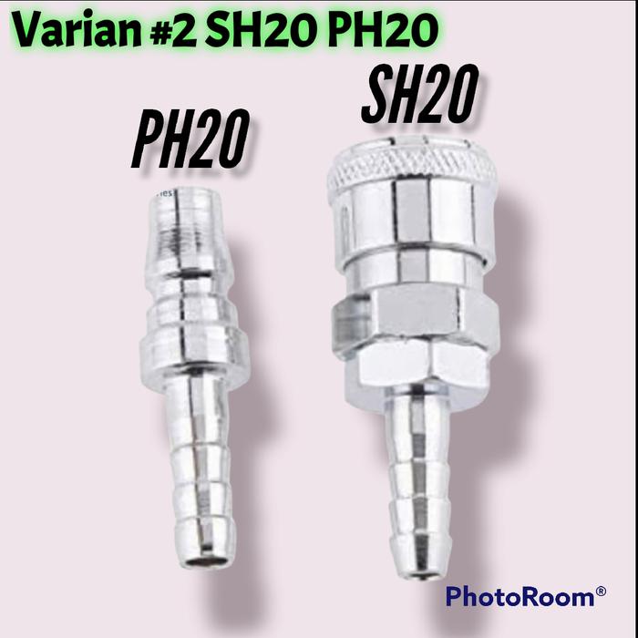 Gambar Set Quick Coupler 1/4 SAMBUNGAN SELANG Kompresor Type 20 - SH20 + PH20 dari Deny OLshop undefined Tokopedia