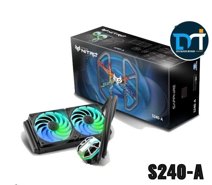 Gambar Sapphire NITRO+ S240-A I S360-A - Hybrid Fan AIO Liquid CPU Cooler - Black Edition, 240mm dari Duta Mandiri Infokom undefined Tokopedia