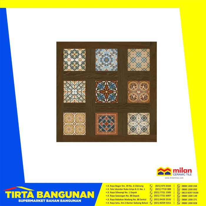Gambar MILAN KERAMIK 50 X 50 CM SERIES VENETTA KW 1/ KERAMIK LANTAI - Ebano Violia dari Tirta Bangunan Kota Depok Tokopedia