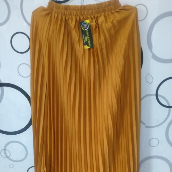Gambar Rok plisket dewasa standar max BB 67kg bahan hyget premium - Mustard, Standar dari Iblanz store undefined Tokopedia