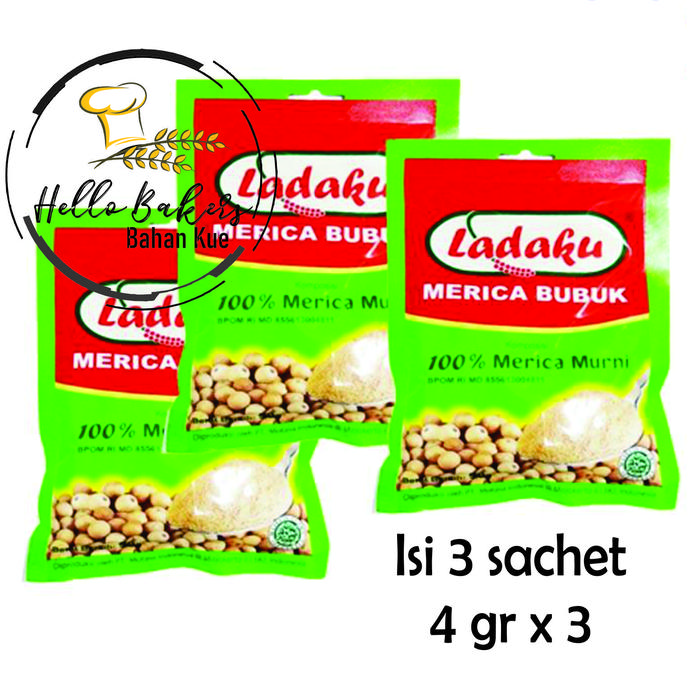 Gambar LADAKU MERICA BUBUK 4 GR / BUMBU DAPUR / LADA - 6 sachet, 4 gr dari Hello Bakers Bahan Kue undefined Tokopedia